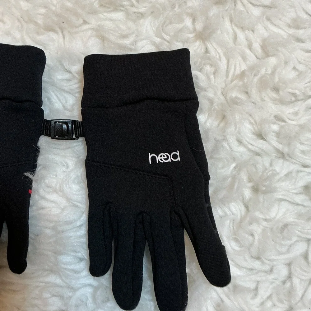 HEAD Kids Black Fleece Gloves‎ with Red Accents M/M
